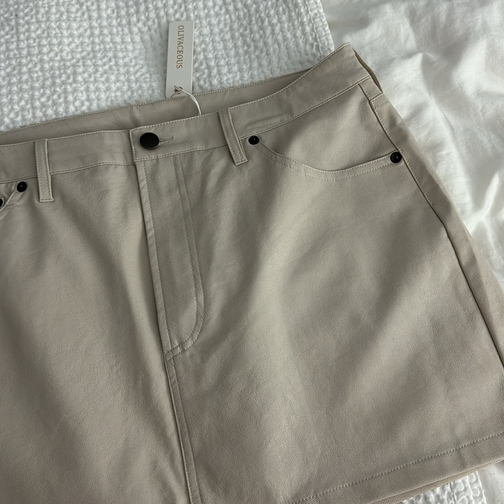 Faux Leather Skirt - Picture 3 of 8